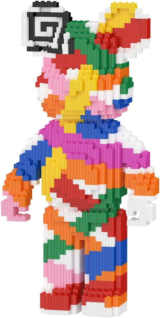 dOHOb Colourful Bear Building Block Set, 3546 Pieces, Collection Display Set for Adults