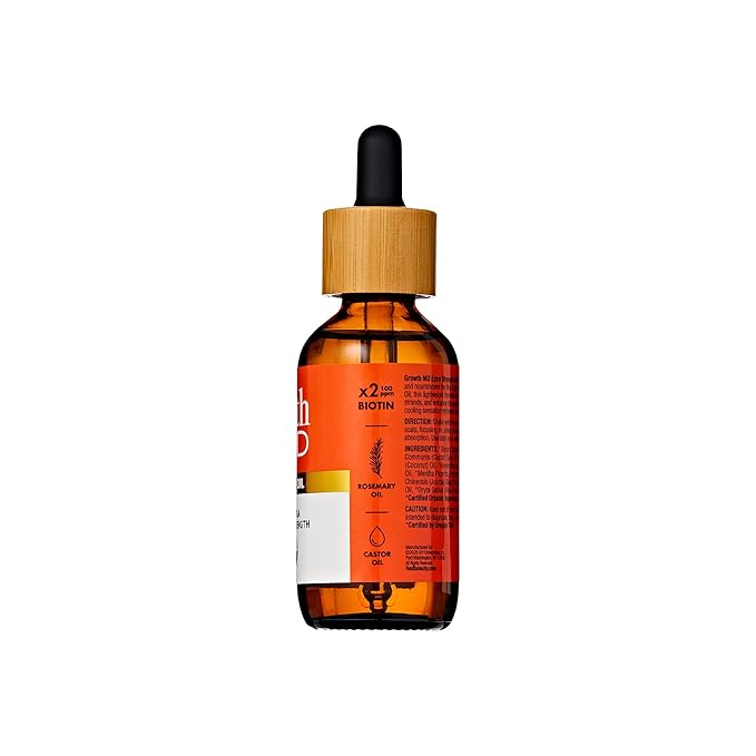 Red By Kiss Growth MD Strengthening Hair Oil with Biotin Rosemary for Hair Growth & Thinning, Cooling Scalp Treatment, Strengthens & Thickens Hair, Soothes Irritation (2 Fl Oz)