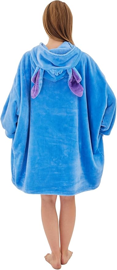NEWCOSPLAY Wearable Blanket Hoodie Sherpa Hoodie Blanket for Women Men Warm Oversized Sweatshirt with Pockets