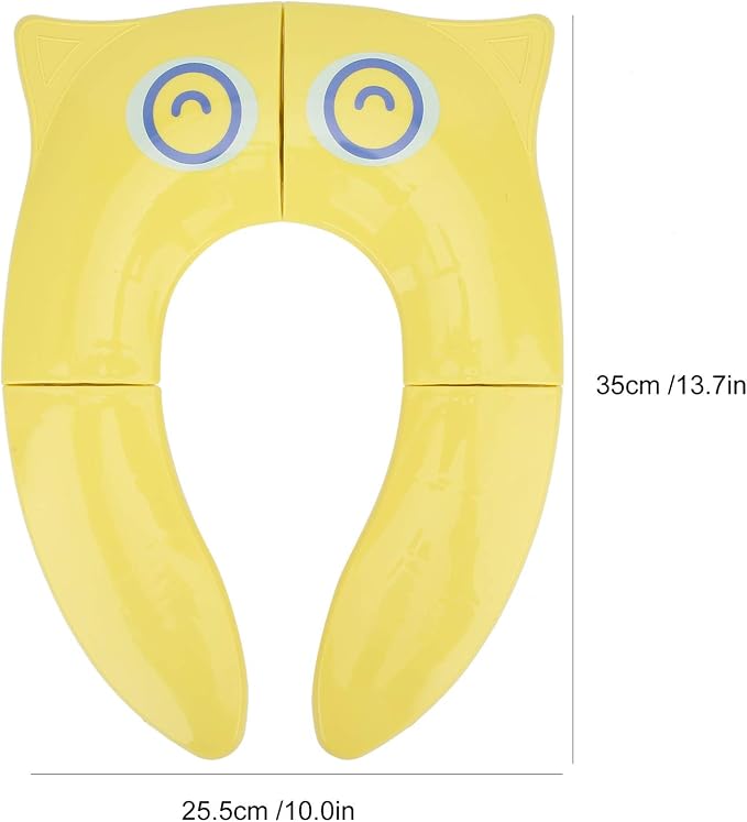 Potty for Travel – Folding Portable Toilet Training with Cute Designs & NonSlip Base (toilet seat)