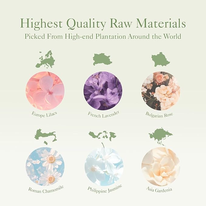 Auelife Floral Essential Oils Set, 6x10ml Rose, Jasmine, Lavender, Gardenia Pure Fragrance Oils for Diffuser, Candle Making, DIY Bath Bomb, Romantic Home Aromatherapy