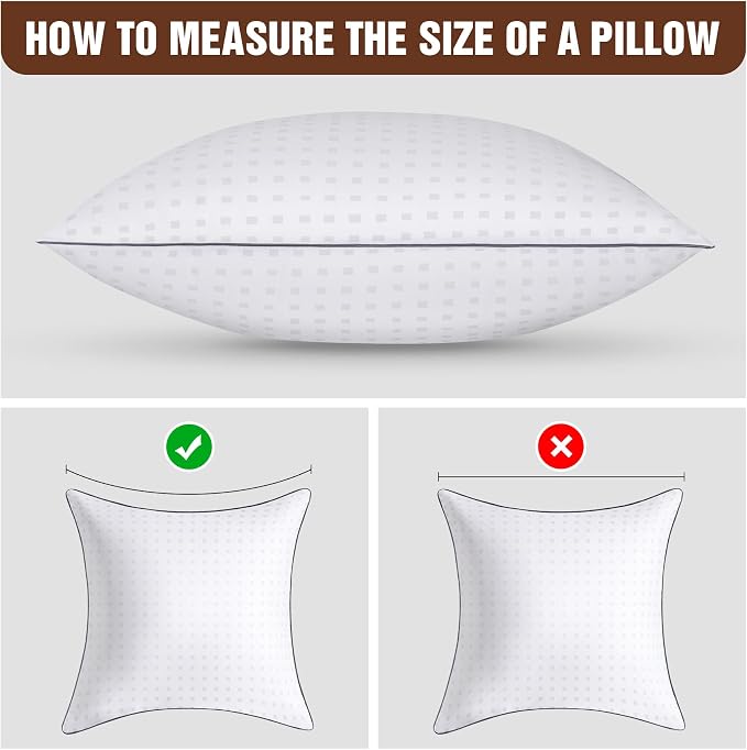 30"x30"Pillow Inserts Set of 2 with 100% Cotton Cover Decorative Square Throw 30 Pillows for Couch, Sofa and Bed - White(2, 30x30)