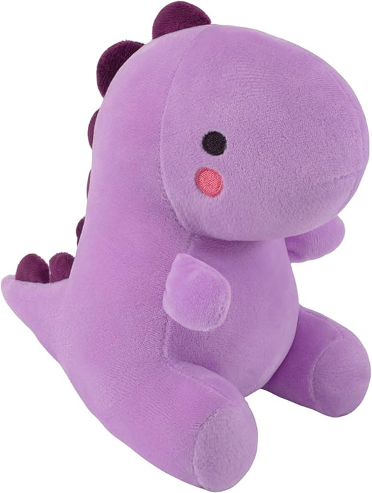 Plush Dinosaur Stuffed Animal, Cute Toys Anime Dinosaur Soft Throw Pillow Gift for Children Boys Girls Purple 14 inch