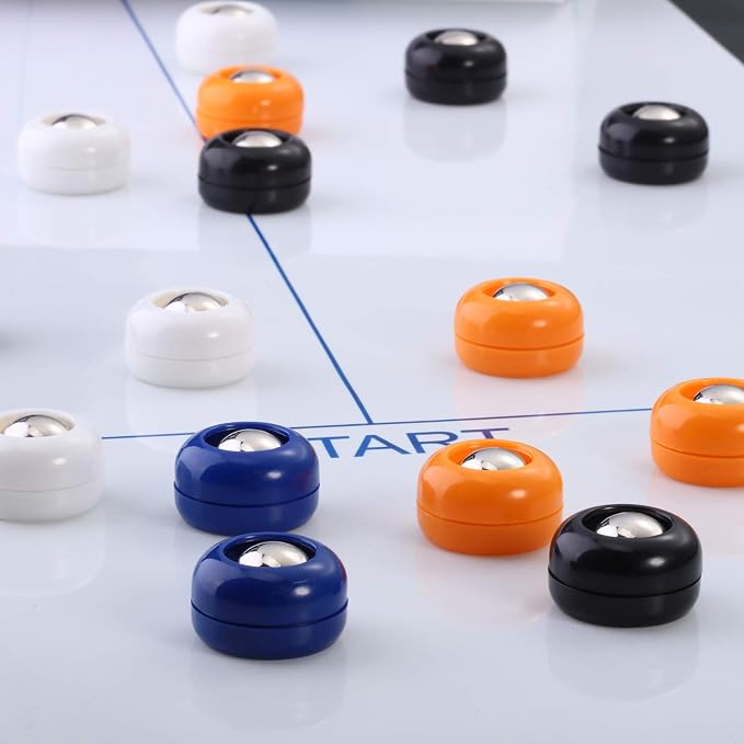Gejoy Mini Shuffleboard Replacement Puck Tabletop Equipment Rollers Set Shuffleboard Curling Accessories