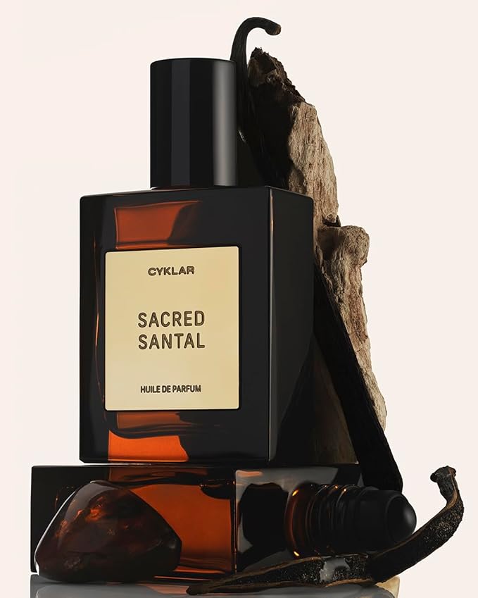 CYKLAR Perfume Oil for Skin – Sacred Santal Scent – Warm & Sophisticated Perfume Fragrance with Bergamot, Amber & Musk Notes – Travel-Friendly 15ml