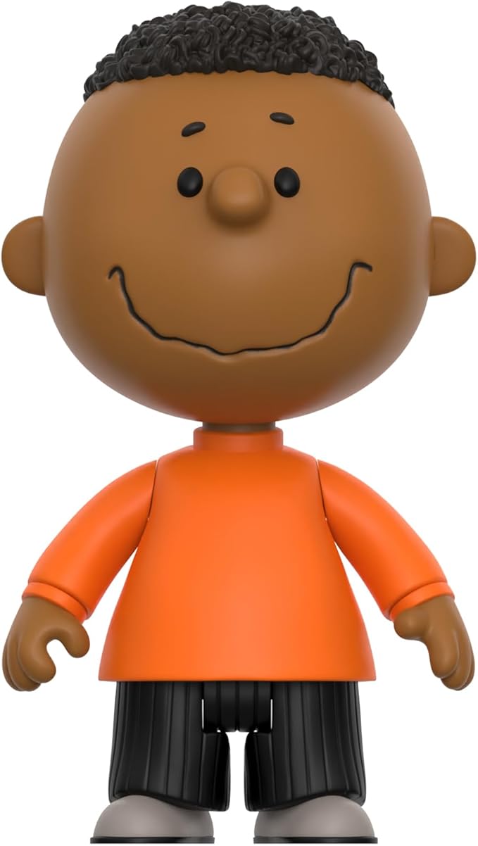 Super7 Peanuts Franklin Reaction Figure - 3.75" Peanuts Action Figure Classic Cartoon Collectibles and Retro Toys