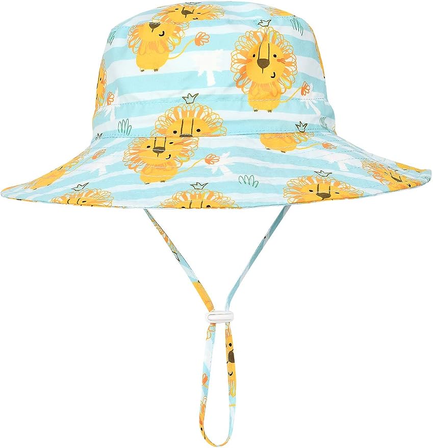 Baby Sun Hat UPF 50+ Sun Protective Toddler Bucket Hat Summer Kids Beach Hats Wide Brim Outdoor Play Hat for Boys Girls