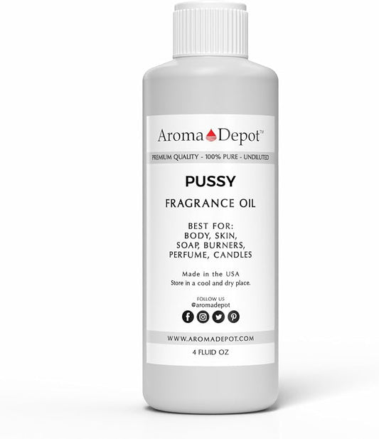 Aroma Depot Pussy Cat Clear Perfume/Body Oil (7 Sizes) Our Interpretation, Premium Quality Uncut Fragrance Oil Floral scent (4 Ounce Plastic Bottle (120ml))