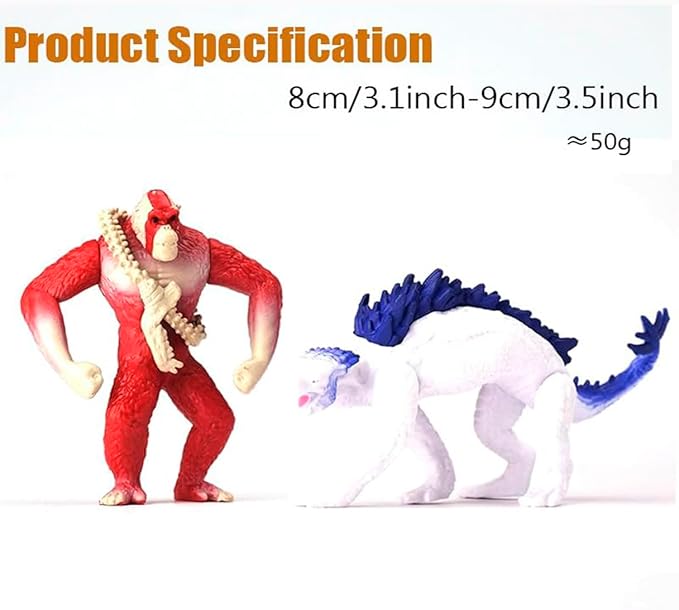 Set of 6pcs Action Figures King of The Monsters Dragon - Highly Detailed and Articulated 5" Tall Collectible Toys