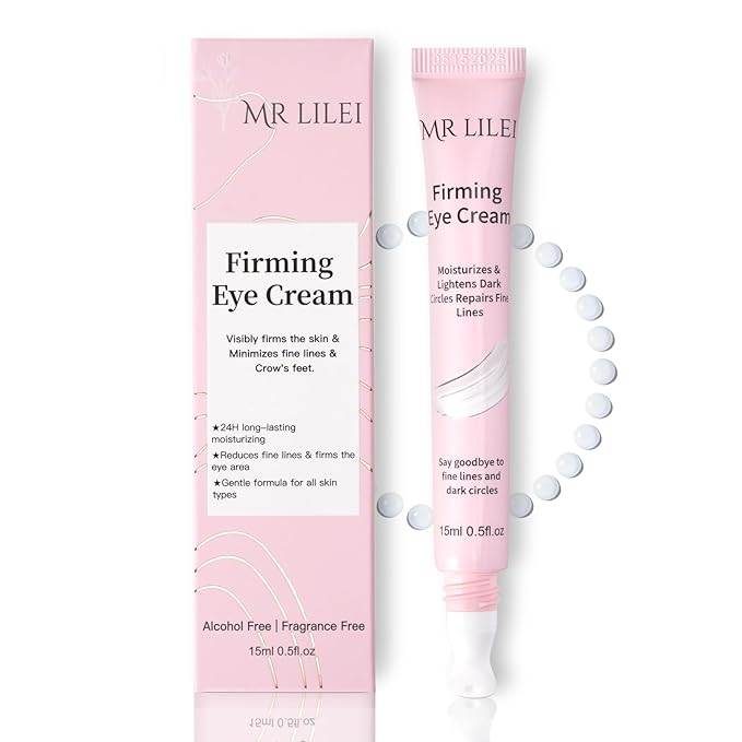 Hyaluronic Acid Firming Eye Cream, Daily Eye Treatment Cream, Unde Eye Cream for Dark Circles & Wrinkles, Anti-Aging & 24H Hydration, 0.5 oz