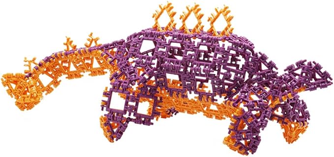 That Hinge Toy 150 Piece Orange + Blue Set, Dinosaur + More STEM Construction Toy Building Set