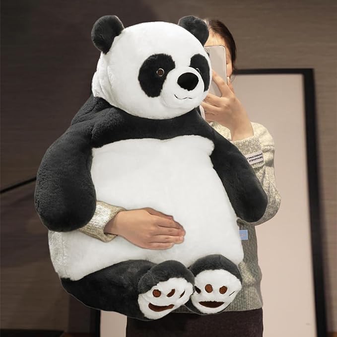 ARELUX 22in Large Panda Plush Stuffed Animal Hugging Pillow:Soft Giant Sleeping Body Warm Fluffy Pillow Adorable Chubby Panda Plushie Toy Creative for Friends Dormitory