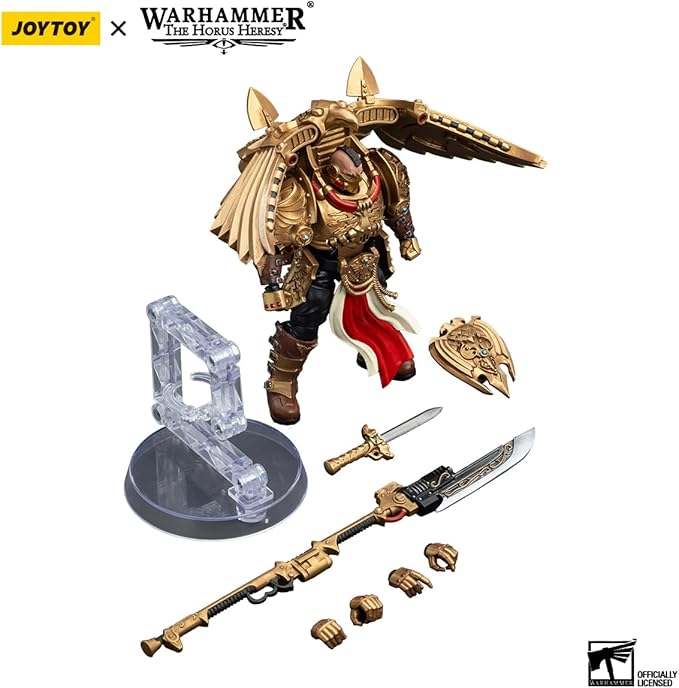 JOYTOY Warhammer The Horus Heresy Legio Custodes Custodian Venatari Squad Venatari with Venatari Lance, 1:18 Scale 5.4in Action Figure Mecha Joy Toy Collection Model