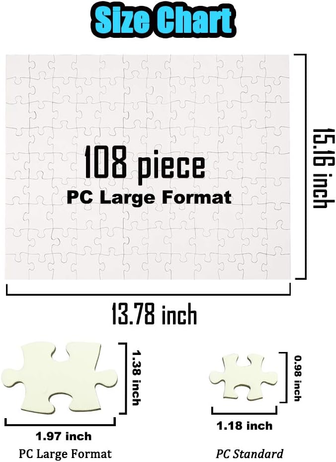 Custom Puzzle from Photo Custom Jigsaw Puzzle Unique Birthday Present Suitable for Children Family and Friends Personalized Puzzle-Multi Size (108piece-Large Format-Cardboard)