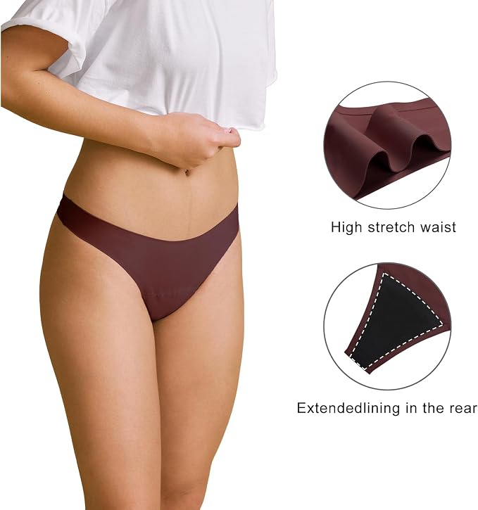 SHARICCA Women Postpartum Period Thongs 4 Layers Leakproof Underwear Panties for teen ladies Multipack