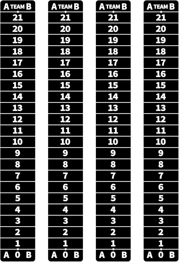 4 Pack Cornhole Scoreboards Black, Magnetic Decal with Score Keepers for Corn Hole Boards, Scoreboard for Cornhole Game Easy to Install Keep Track of The Score