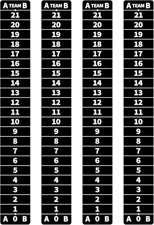 4 Pack Cornhole Scoreboards Black, Magnetic Decal with Score Keepers for Corn Hole Boards, Scoreboard for Cornhole Game Easy to Install Keep Track of The Score