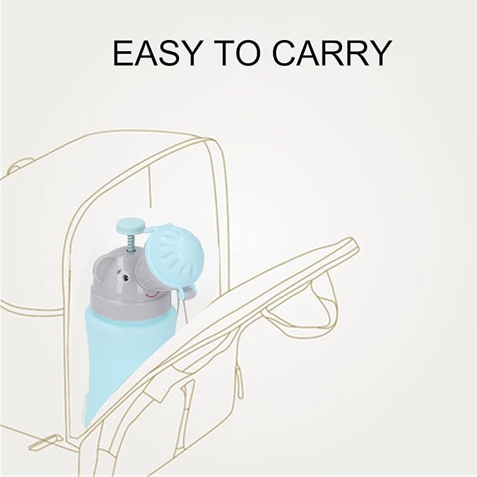 FTVOGUE Portable Potty Emergency Urinal Toilet for Travel and Camping Child Kid Toddler Pee Training Cup (Blue for Boy)