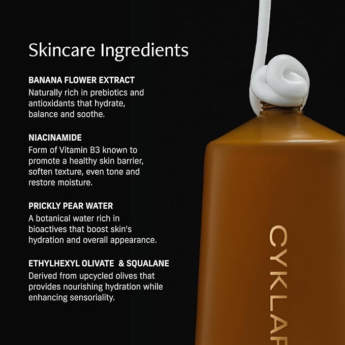 CYKLAR Nutrient Rich Body Cream – Vanilla Verve – Non-Greasy Lotion for 48-Hr Moisture – Squalane, Niacinamide & Banana Flower for Hydration & Skin Barrier Support – Dry Skin Moisturizer 8oz