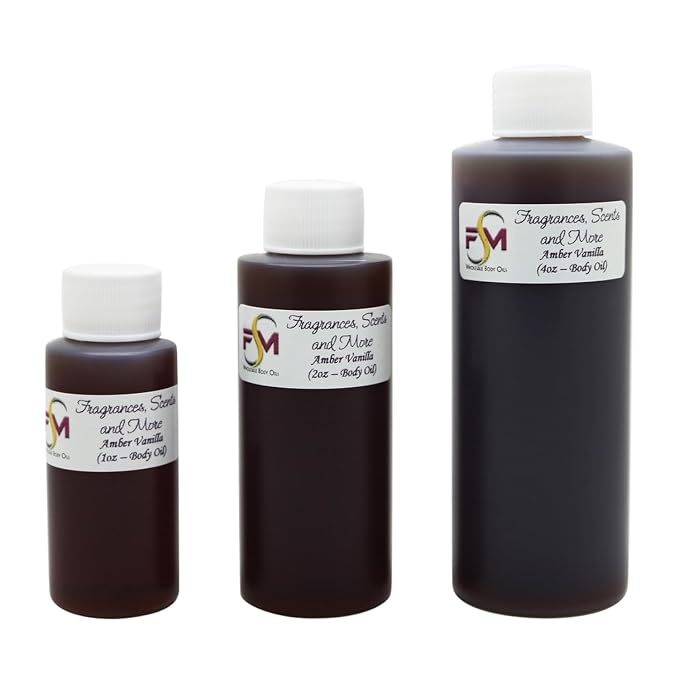 Amber Vanilla Fragrance Oil - 1 Fl Oz Plastic Bottle (30ml)