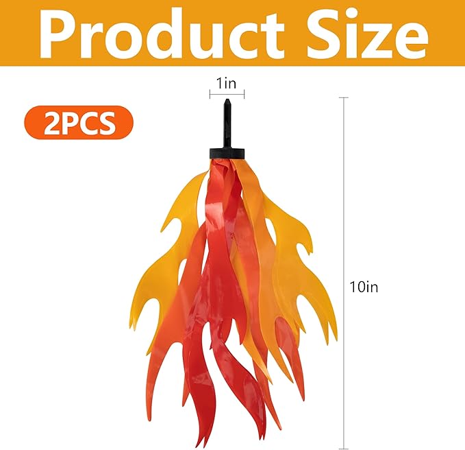 Flame Kids Bicycle Streamers, 10 Inches Flame Bicycle Tassels for Boys Girls, Colorful Bike Handle Decoration Accessories for Bicycle Handlebar Scooter Grips
