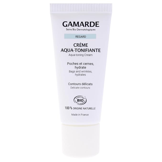 Gamarde Aqua-Tonifying Cream - Anti Aging Eye Cream Reduces Puffiness and Dark Circles - Hyaluronic Acid and Aloe Vera Restores Hydration - 0.7 oz
