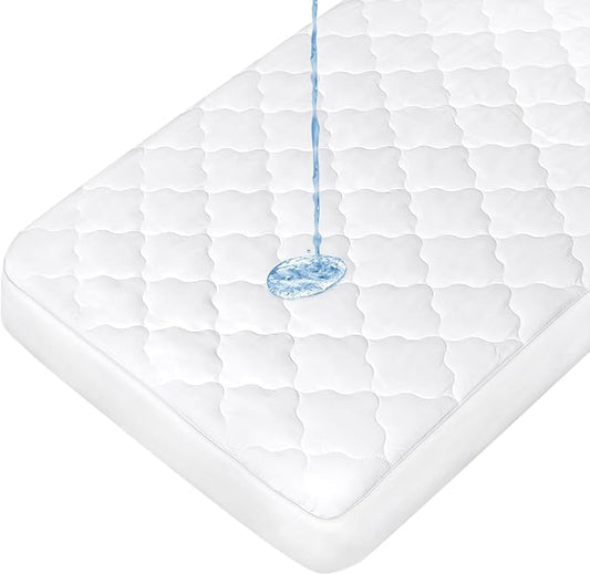 Pack and Play Mattress Pad, Compatible with Baby Trend Nursery Suite EZ-Fold Playard, Pack and Play Mattress Sheets Cover Protector Waterproof Soft Quilted