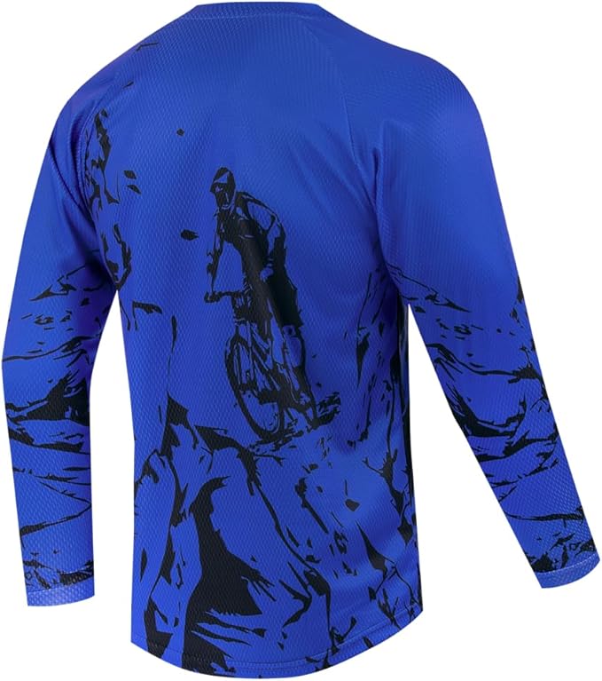 Youth Dirt Bike Jersey, Kids Mountain Bicycle Shirt Long Sleeve Powersports Children Downhill Jerseys for Big Kids
