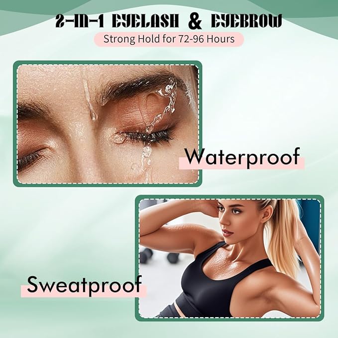 2 in 1 Eyebrow Eyelash Growth Serum,Natural Eyebrow Eyelash Serum for Longer, Fuller, and Thicker Brows Lash, eyelash and eyebrow growth serum