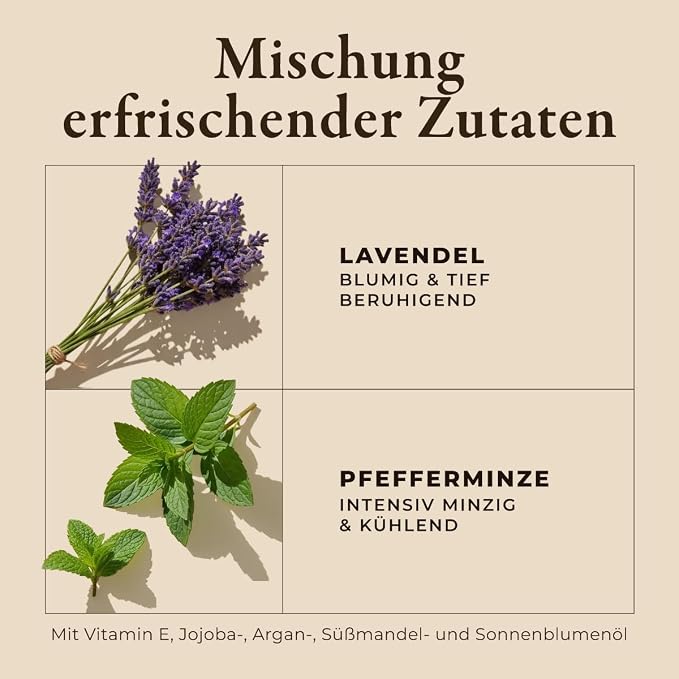 Gya Labs Lavender & Peppermint Massage Oil - 6.76 Fl Oz - Sore Muscle Massage Oil for Relaxation and Recovery - Fast-Absorbing and Non-Greasy Formula, Non-GMO, Cruelty-Free