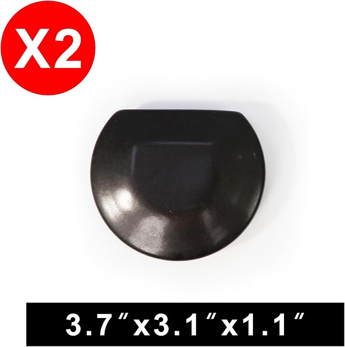 Master Massage 2-Piece Large Three Quarter Round Circle Circular Contour Hot Stones Set - Trigger Point and Acupressure Tools-Black Basalt Lava Rock Massage Tool Stones for Stone Massage - Large Size