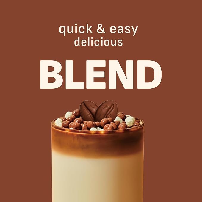 Flimeal Decaf Coffee Protein Shake, Dolce Latte Flavor with Crunchy Protein Balls, 20g Protein, Low Sugar, Keto-Friendly Meal Replacement Shake, 22.22oz, 14 Servings (1 X 22.22oz)