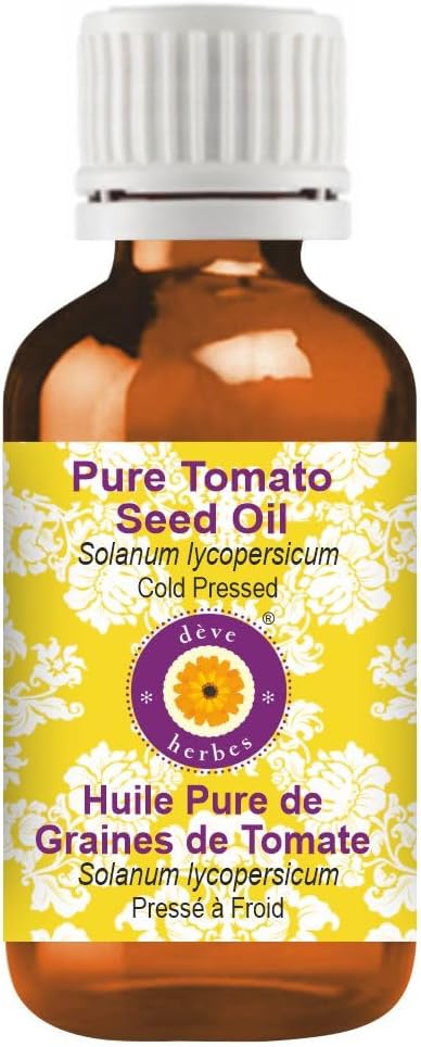 Deve Herbes Pure Tomato Seed Oil (Solanum lycopersicum) Cold Pressed 50ml (1.69 oz)