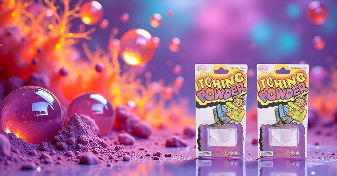 2Pcs Purple Helpful Funny Powder Safe Broken Glass Itching Powder Feminine Powders Ength of Product is 14cm and the Width is 7.5cm Easy to Carry