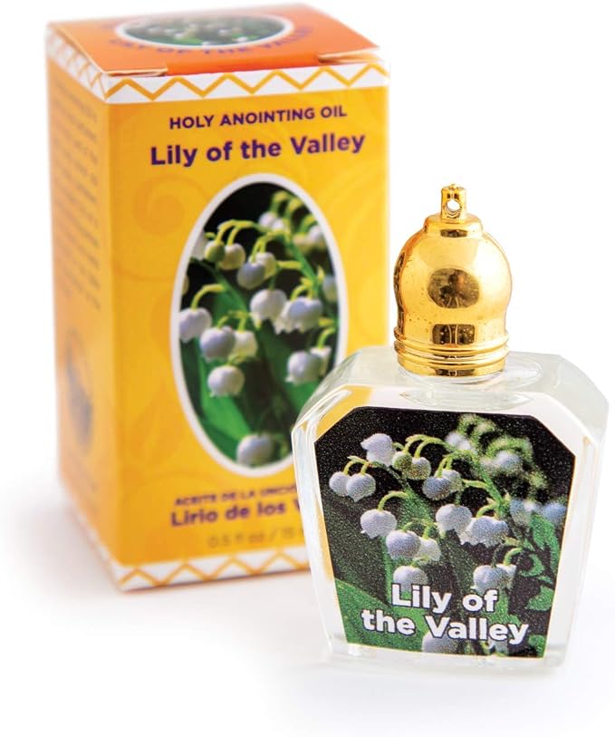 Lily of the Valley Holy Land Anointing Oil from Israel, 1/2 oz Roller Bottle from Jerusalem, Locally Sourced Essences, Gift for Pastors, Priests, Rabbi, & Clergy, Aceite Ungido de Lirio de Los Valles
