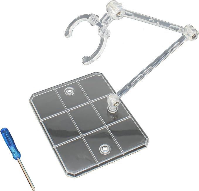 Action Figure Stands Adjustable Action Figure Display Holder Base Sturdy Base Clear Doll Model Support Stand Action Base Display Stand for 1/144 Figure Model Toy [FDXGYH, Manual Assembly]