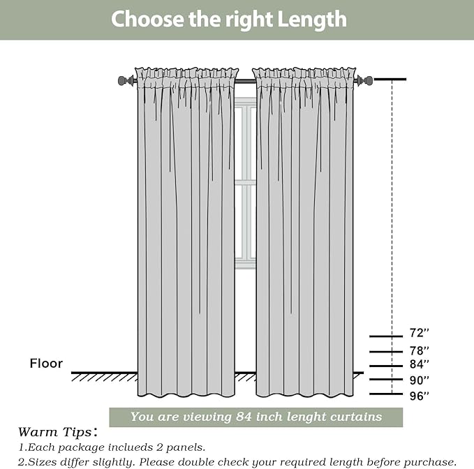 OWENIE White Sheer Curtains 84 inches Long 2 Panels Set, Sheer White Curtains for Living Room/Bedroom, Rod Pocket Voile Sheer Panel Drapes, 2pcs, Each 42" Width x 84" Long