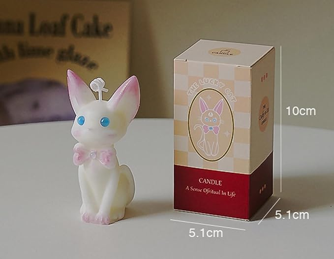 Cat Shaped Scented Candle,100G Cute Jiji Cat Animal Aroma Soy Wax Decorative Candle for Table Photo Prop Birthday Gift,Prefect for Meditation Stress Relief Mood Boosting