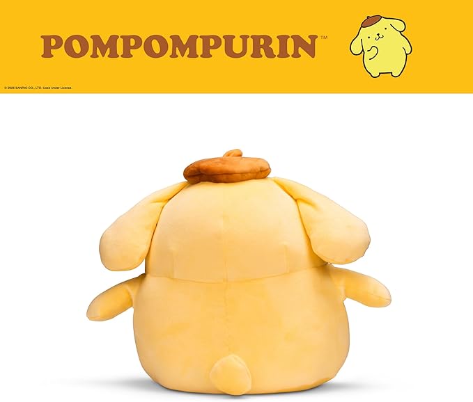 Pompompurin Weighted Cuddle Pillow – 3lb Soft Plush & Cozy Sanrio Pillow for Comfort, (Officially Licensed Product) By Franco Calm