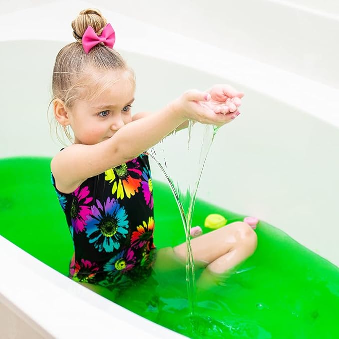 3 x Slime Baff Bundle from Zimpli Kids, Green, Blue and Red, Turn Water Into Gooey Slime, Children's Sensory and Bath Toy, Certified Biodegradable Gift