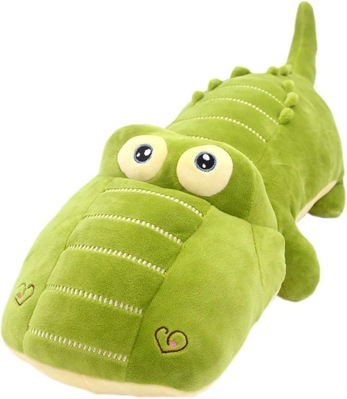 Crocodile Plush Toy Stuffed Animal 26 Inch Green Large Giant Alligator Animal Stuffed Plushies Super Soft Cute Cuddly Pillow Cushion Stuff Dolls Xmas Gift for Children Kids Boys Girls, 26Inches
