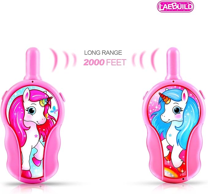 Walkie Talkies for Kids, Toddlers Kids Girls Toys for 3 4 5 6Years Old, Two Way Radio Gifts 4 6 7 8 Easter Basket Stuffers Xmas Gifts