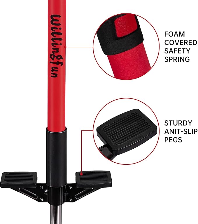 Pogo Stick for Kids Age 5 6 7, 8, 9, 10 and Up, 40 to 80 Lbs, Kids Pogo Stick, Toys for Ages 5-7, Gifts for Boys and Girls, for Kid, No Assembly Required