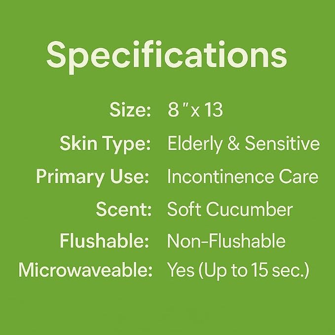 OPTEEL Adult Wipes Extra Large Scented - Skin-Friendly Incontinence Wet Wipes for Adults & Elderly Disposable Washcloths - 8x13" 4 Packs of 60 (240 Wipes)