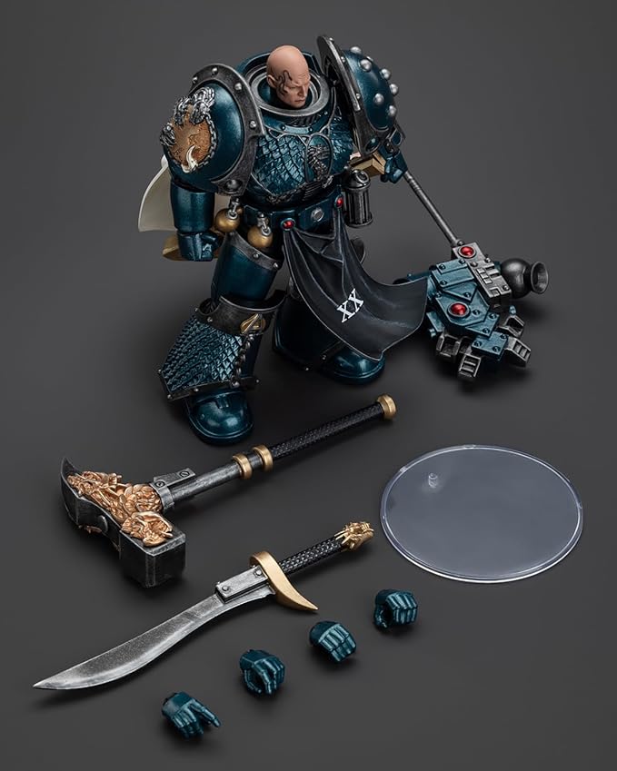 JoyToy 40K Genuine License 1:18 Action Figure, Alpha Legion Harrowmaster Armillus Dynat, 4.96 inch Collectible Action Figures Sets