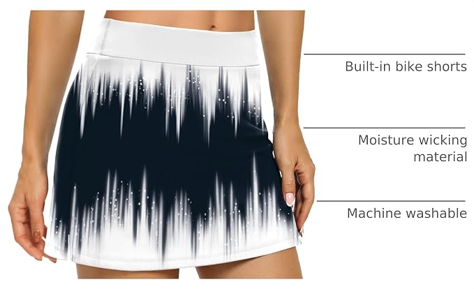 LouKeith Tennis Skirts for Women Golf Athletic Activewear Skorts Mini Summer Workout Running Shorts with Pockets