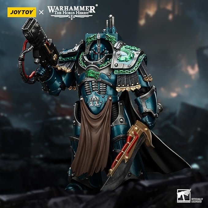 JOYTOY Warhammer The Horus Heresy Alpha Legion Legion Praetor in Cataphractii Terminator Armour - 1:18 Scale 5.39in Action Figure Mecha Joy Toy Collection Model