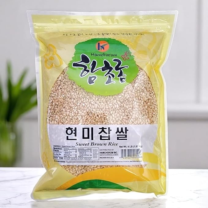 Brown Sweet Rice Sweet Sticky Rice Glutinous Short Grain Brown Rice in Fibers and Minerals 현미찹쌀 4lb