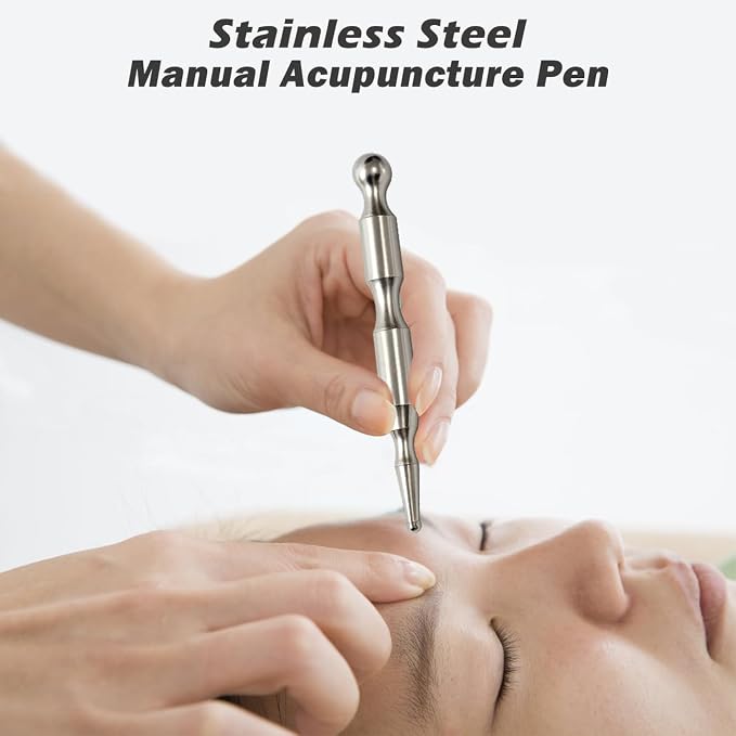 Acupuncture Pen | Acupressure Pen for Deep Tissue Massage, Pain Relief, Trigger Point Massager, Facial Massage TMJ Relief