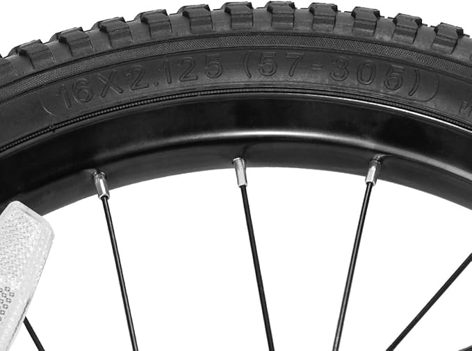 JOYSTAR 12 14 16 18 20 Inch Kids Bike Front Wheels Replacement Bicycle Wheels with 12-20 Inch Solid Air Rubber Tire & Inner Tube Don't Fit Huffy Bike Black & White